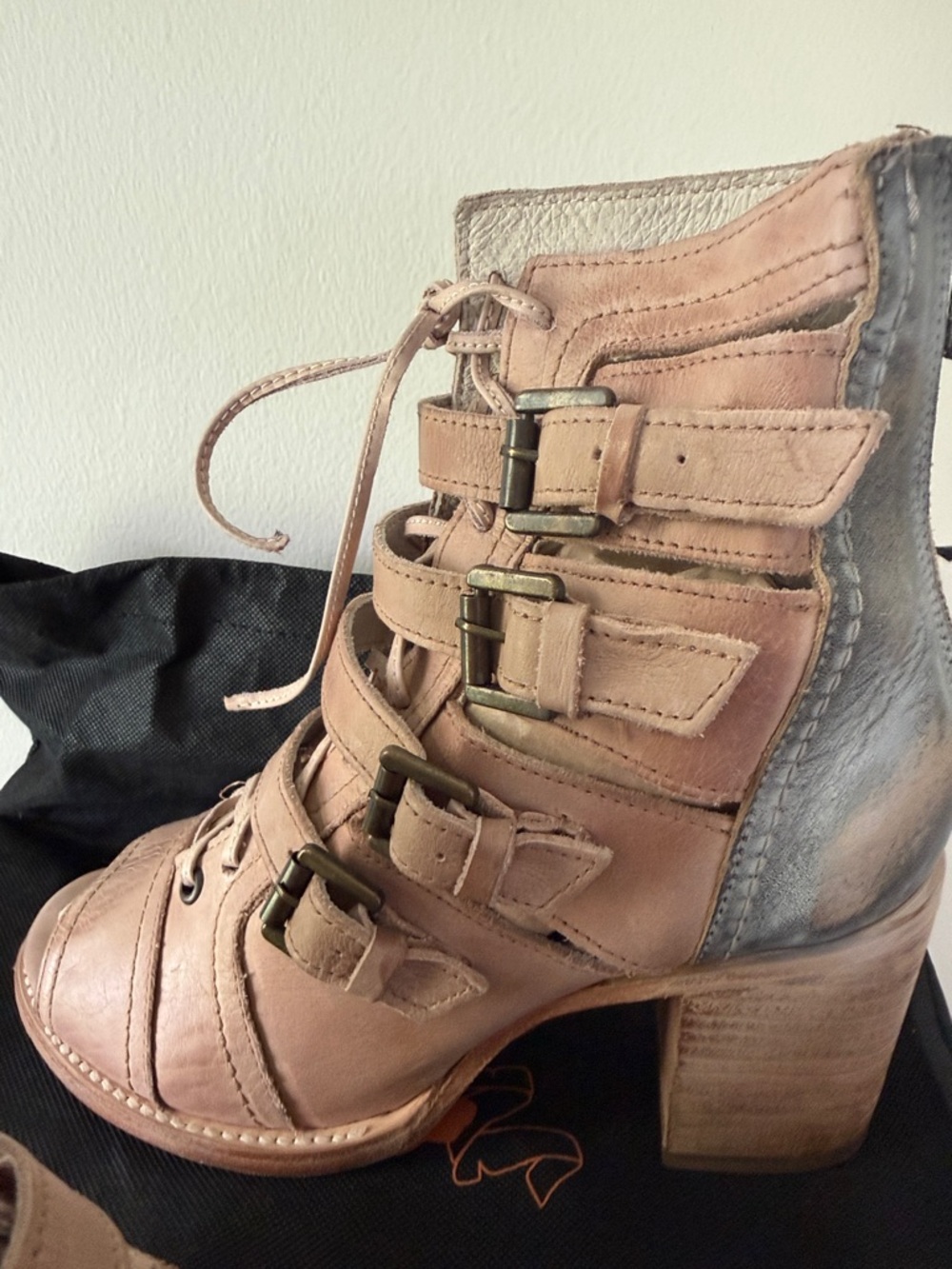 Freebird by Steven Blush Lace-Up Strappy Open-Toe Sandals - Picture 7 of 8